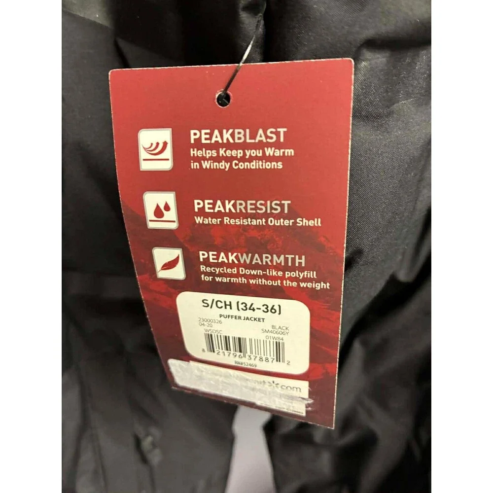 Swiss‎ Tech Boys Winter Puffer Jacket Coat in Black NWT S/CH (34-36)